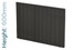 AP-MALF6H6S-TH - Apollo Malpensa Flat Aluminium Designer Anthracite Single Horizontal Radiator H600mm X W480mm AP-MALF6H6S-TH - Apollo Malpensa Flat Aluminium Designer Anthracite Single Horizontal Radiator H600mm X W480mm